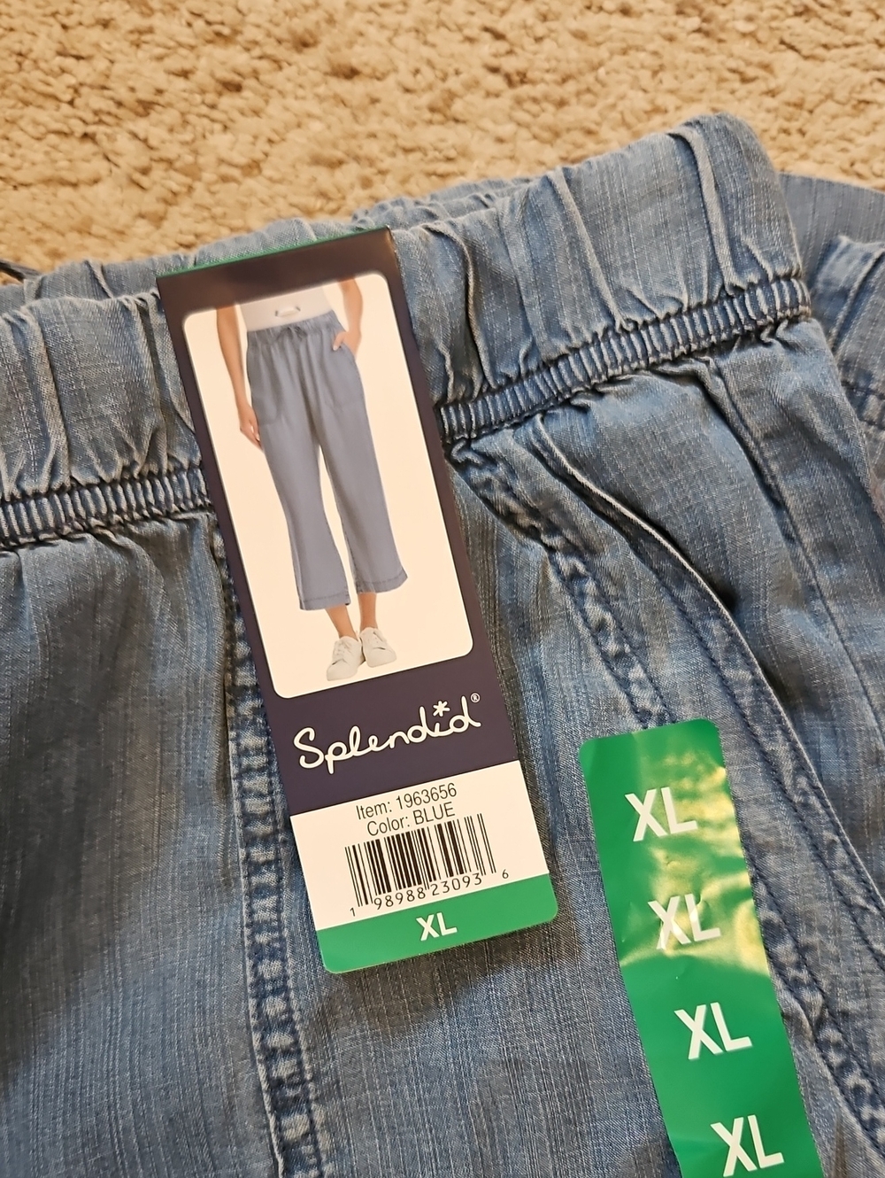 NEW! Splendid Light Blue Cropped Wide Leg Pants Multiple Sizes - Picture 10 of 12